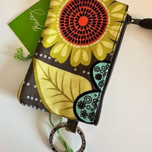 Vera Bradley Zipper ID Case Wallet in Flower Shower - Picture 2 of 3
